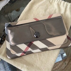 Authentic Burberry Wristlet with Dust Bag